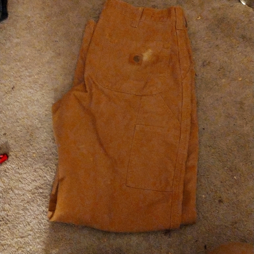 Cotton and poly Carhartt tan pants